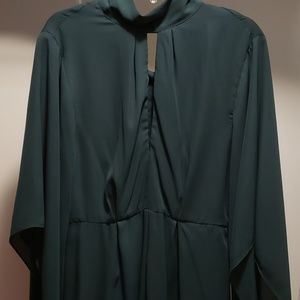 Flirty emerald green jumpsuit